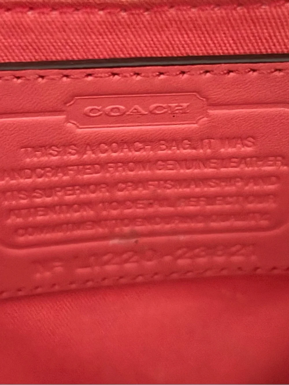 COACH Women's Saffiano Coral Tote Bag